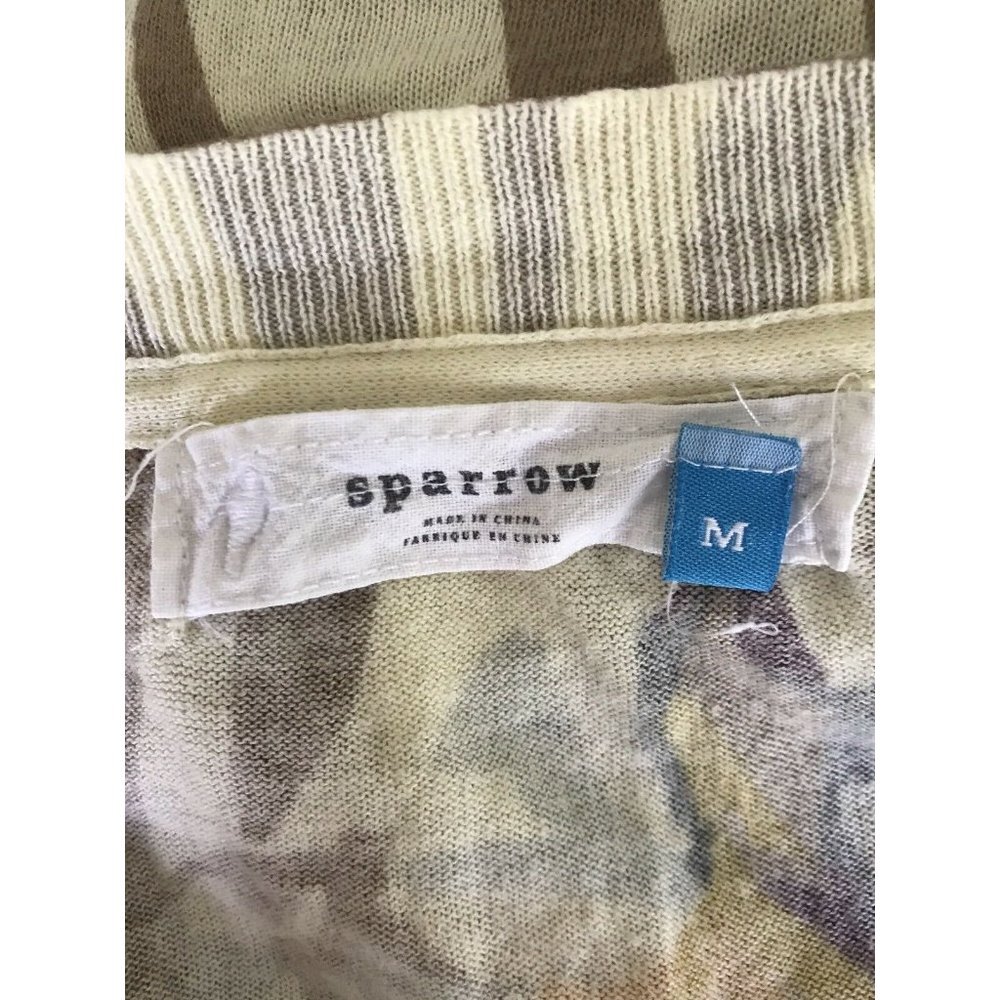 Anthropologie Sparrow Floral Rendering Striped - Picture 8 of 9